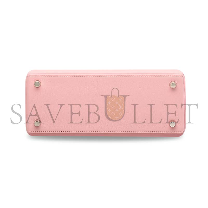 H**mes a rose sakura swift leather retournÉ kelly 25 with palladium hardware (25*17*7cm)